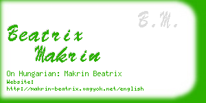 beatrix makrin business card